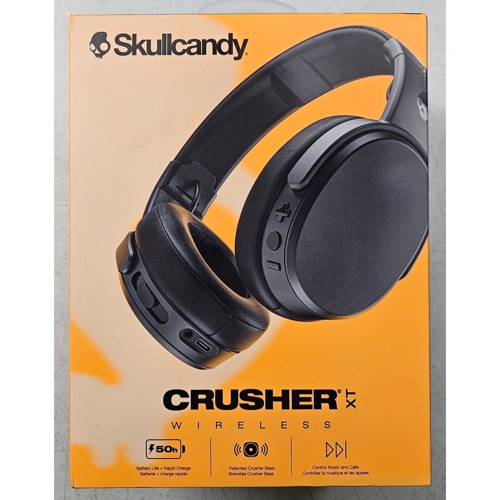 Skullcandy Crusher XT Wireless Foldable Over-Ear Headphones Black S6CRW-S740